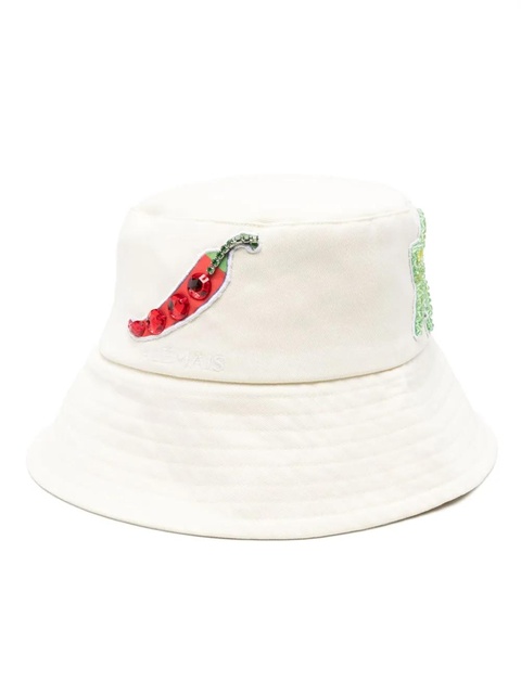 ALEMAIS Players cotton bucket hat - White - zdjęcie produktu nr 1