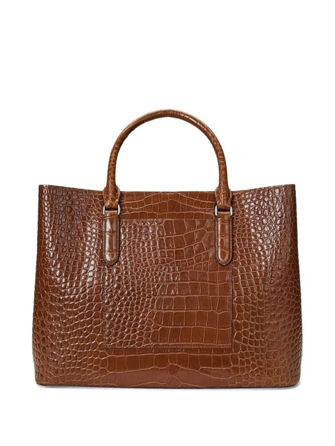 Lauren Ralph Lauren large embossed leather tote bag - Brown - zdjęcie produktu nr 2