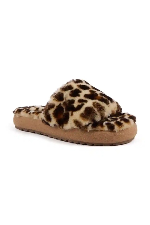 Emu Australia kapcie wełniane Mckay Leopard kolor brązowy W13203 - zdjęcie produktu nr 2