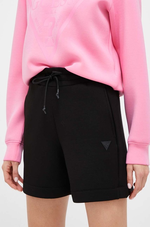 Guess szorty ELLY damskie kolor czarny gładkie high waist V2YD10 K7UW2 - zdjęcie produktu nr 1