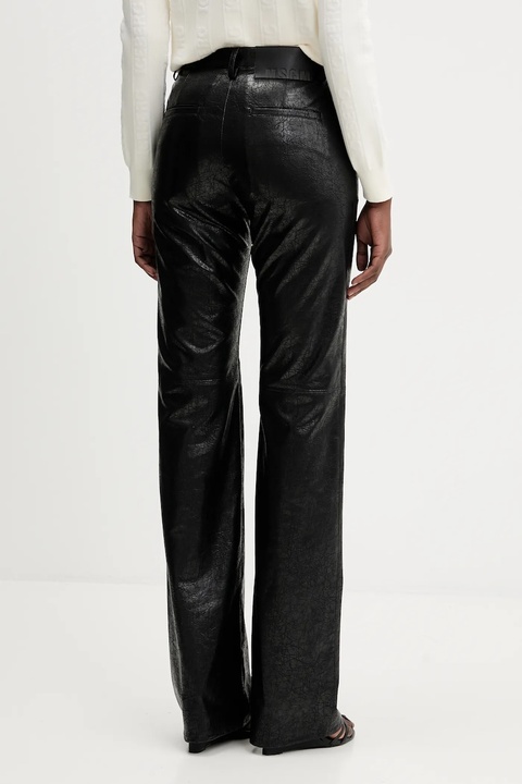 MSGM spodnie damskie kolor czarny proste high waist 3941MDP11.257616 - zdjęcie produktu nr 2