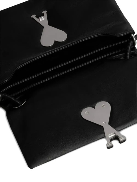 AMI Paris heart-logo shoulder bag - Black - zdjęcie produktu nr 2