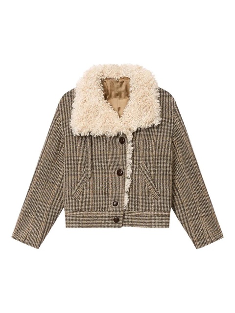 MARANT ÉTOILE Fadia check jacket - Brown - zdjęcie produktu nr 1