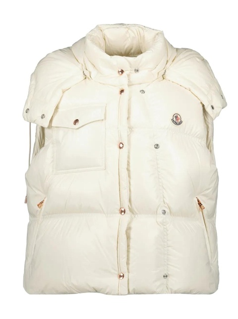 Moncler quilted hooded puffer gilet - White - zdjęcie produktu nr 1