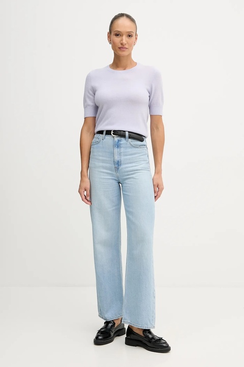 United Colors of Benetton sweter damski kolor fioletowy lekki 1002D10D2 - zdjęcie produktu nr 1