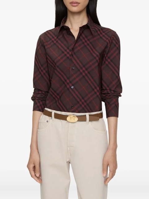 Burberry check-pattern cotton shirt - Red - zdjęcie produktu nr 1