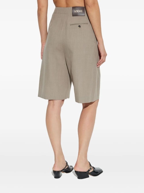 LOEWE belted pleated shorts - Neutrals - zdjęcie produktu nr 2