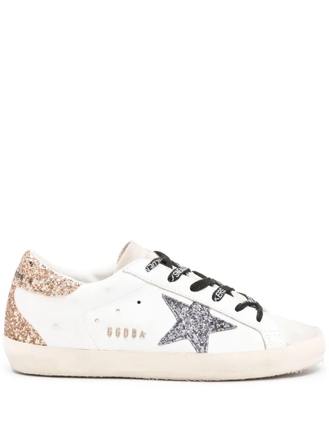 Golden Goose Super-Star glittered sneakers - White - zdjęcie produktu nr 1