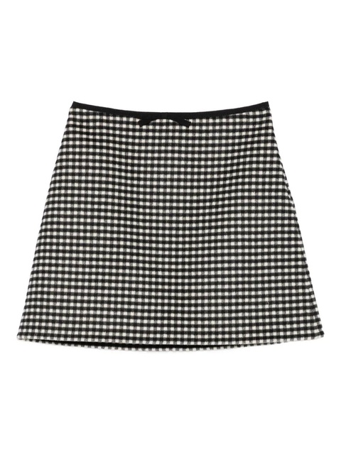 Valentino Garavani gingham mini skirt - Black - zdjęcie produktu nr 1