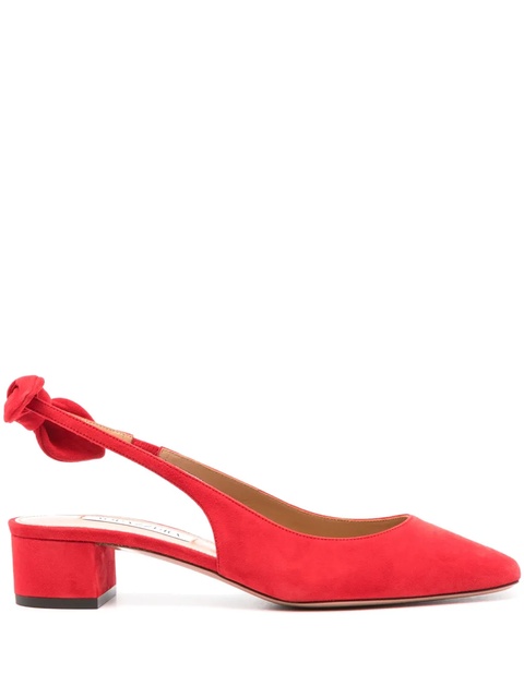 Aquazzura Very Bow Tie 35mm pumps - Red - zdjęcie produktu nr 1