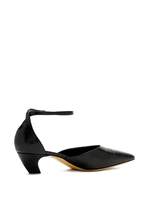 Le Monde Beryl 45mm crocodile-effect pumps - Black - zdjęcie produktu nr 2