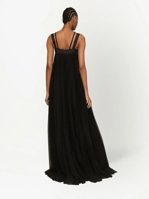 Dolce & Gabbana pleated tulle maxi dress - Black - zdjęcie produktu nr 2
