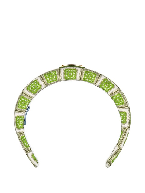 Prada geometric-pattern headband - Green - zdjęcie produktu nr 1