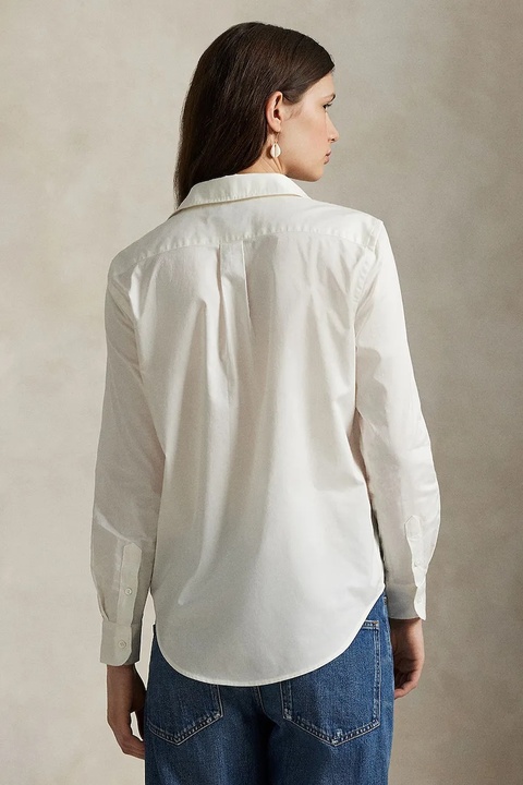 Polo Ralph Lauren koszula bawełniana damska kolor beżowy regular z kołnierzykiem klasycznym 211A92177 - zdjęcie produktu nr 2