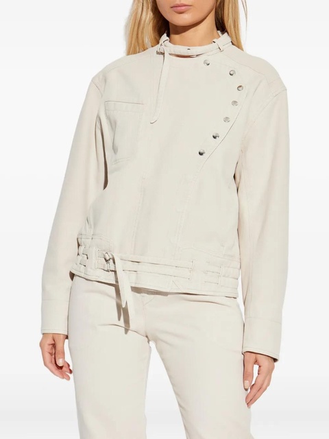 ISABEL MARANT Timea buttoned-belted jacket - Neutrals - zdjęcie produktu nr 1