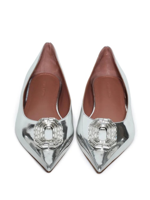 Amina Muaddi Camelia ballet flats - Silver - zdjęcie produktu nr 2