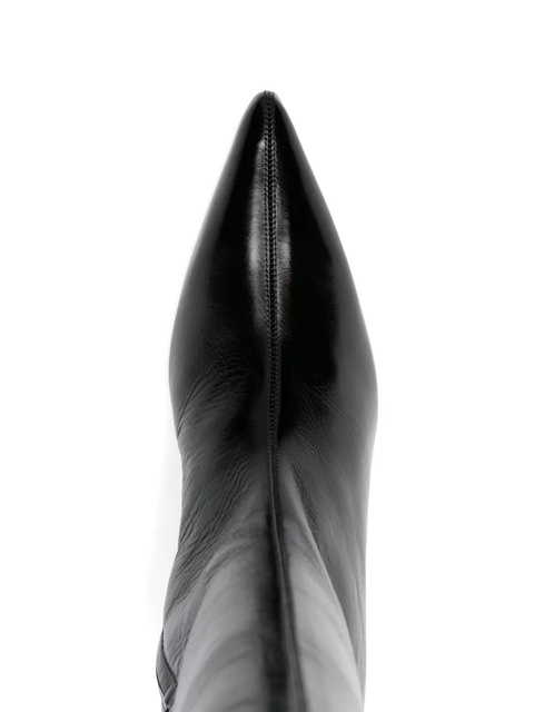 KHAITE 30mm Sybil leather knee-high boots - Black - zdjęcie produktu nr 1