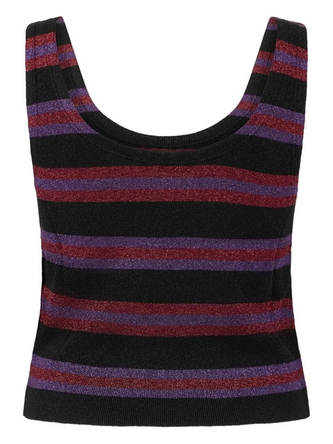 Valentino Garavani scoop-neck sleeveless tank - Black - zdjęcie produktu nr 2