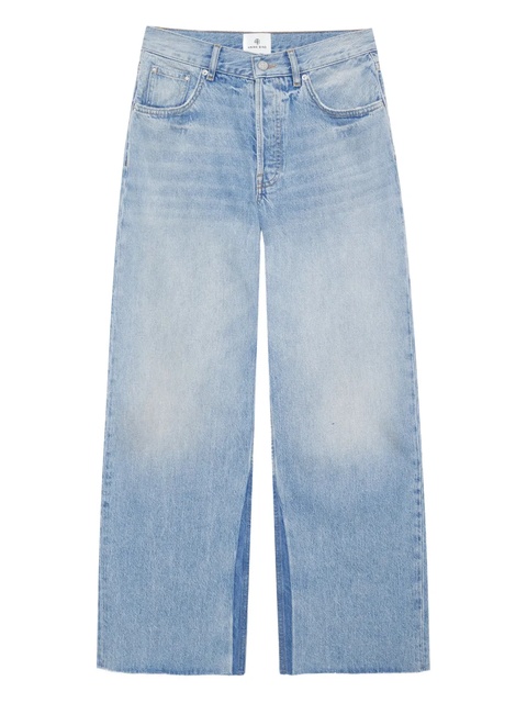 ANINE BING Manon frayed-hem jeans - Blue - zdjęcie produktu nr 1