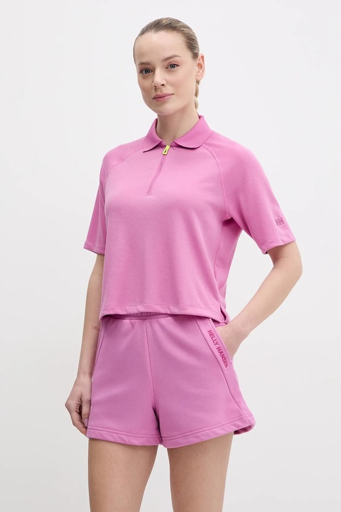 Helly Hansen polo INSHORE damski kolor fioletowy 34481 - zdjęcie produktu nr 2