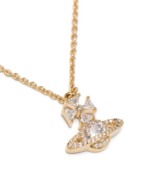 Vivienne Westwood Natalina rhinestone-embellished necklace - Gold - zdjęcie produktu nr 1