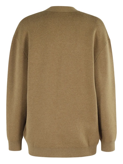 MARANT ÉTOILE V-neck logo cardigan - Brown - zdjęcie produktu nr 2