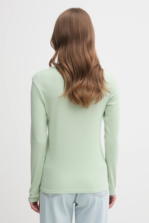United Colors of Benetton longsleeve bawełniany kolor zielony 3GA2E16G0 - zdjęcie produktu nr 2