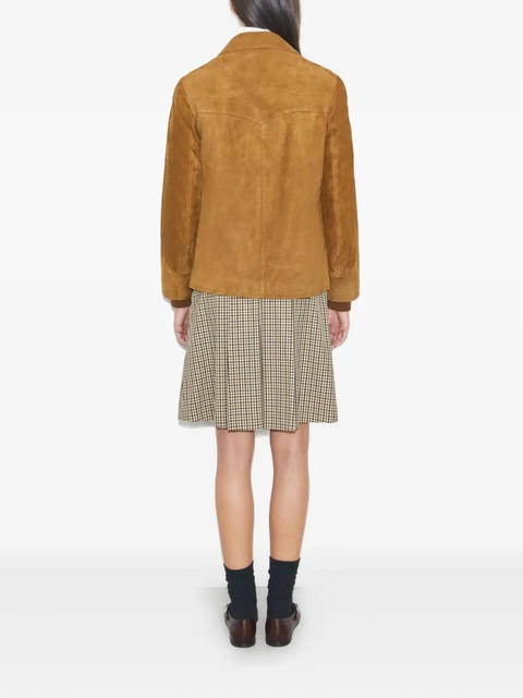 Tory Burch single-breasted suede blazer - Brown - zdjęcie produktu nr 2