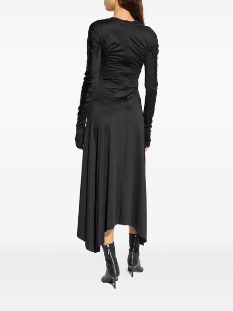 Victoria Beckham asymmetric-hem long-sleeved midi dress - Black - zdjęcie produktu nr 2