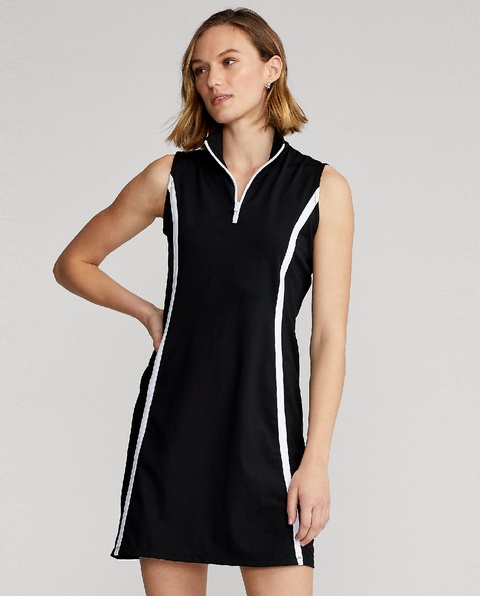 RALPH LAUREN - Sukienka mini bez rękawów z lampasami - zdjęcie produktu nr 1