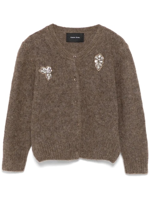 Simone Rocha cropped cardigan - Brown - zdjęcie produktu nr 1