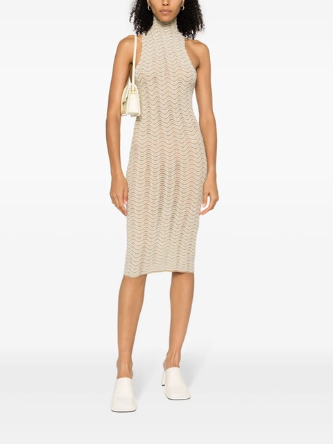 Isa Boulder Cactus pointelle-knit midi dress - Neutrals - zdjęcie produktu nr 2
