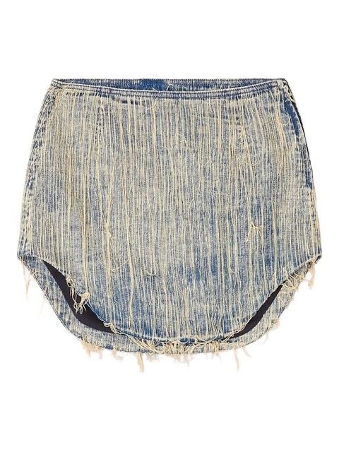 Diesel frayed denim asymmetric skirt - Blue - zdjęcie produktu nr 1