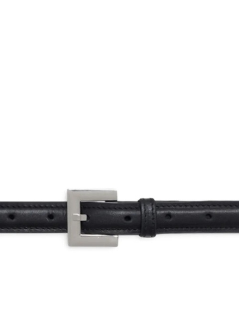 ANINE BING buckle-detail leather belt - Black - zdjęcie produktu nr 2