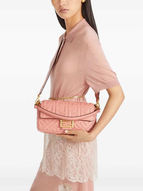 FENDI medium Baguette FF logo quilted shoulder bag - Pink - zdjęcie produktu nr 2