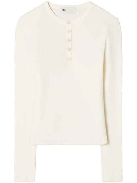 Tory Burch Henley jumper - White - zdjęcie produktu nr 1