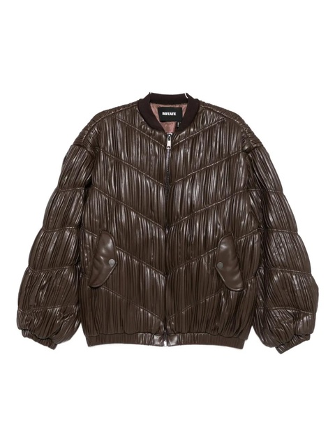 ROTATE BIRGER CHRISTENSEN pleated bomber jacket - Brown - zdjęcie produktu nr 1
