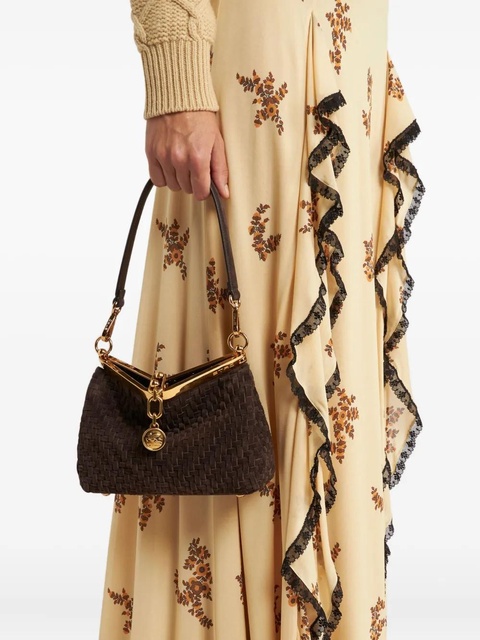 ETRO small woven-suede shoulder bag - Brown - zdjęcie produktu nr 2