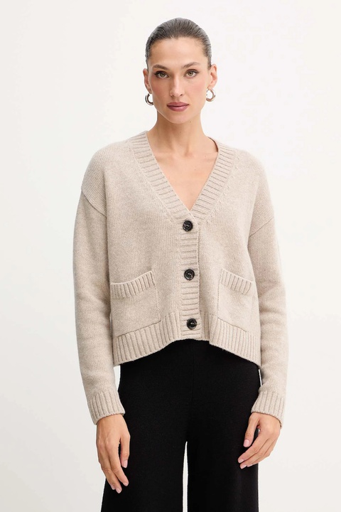 Weekend Max Mara kardigan wełniany FILMATO damski kolor beżowy 2525346062600 - zdjęcie produktu nr 1