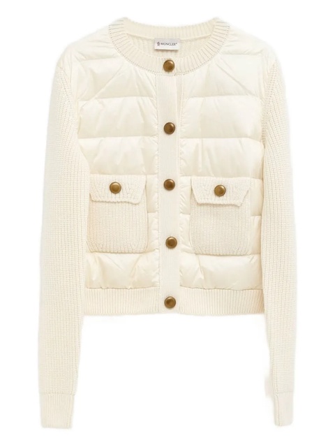 Moncler quilted knit cardigan - White - zdjęcie produktu nr 1