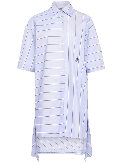 JW Anderson high-low hem shirt dress - Blue - zdjęcie produktu nr 1