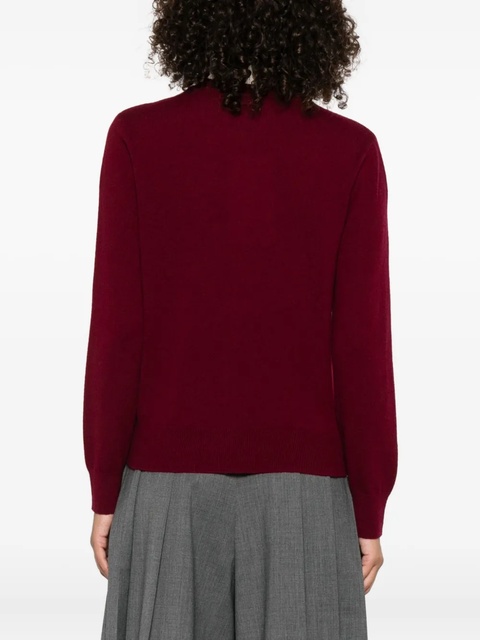 SANDRO ruffled-collar sweater - Red - zdjęcie produktu nr 2