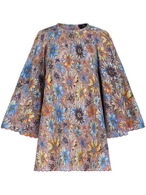 ETRO printed lace minidress - Pink - zdjęcie produktu nr 1
