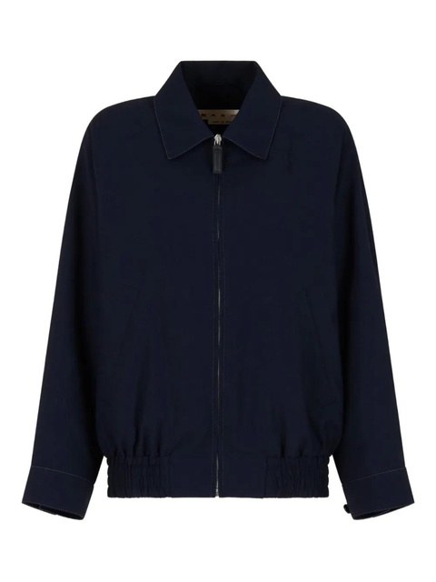 Marni zip-up bomber jacket - Blue - zdjęcie produktu nr 1