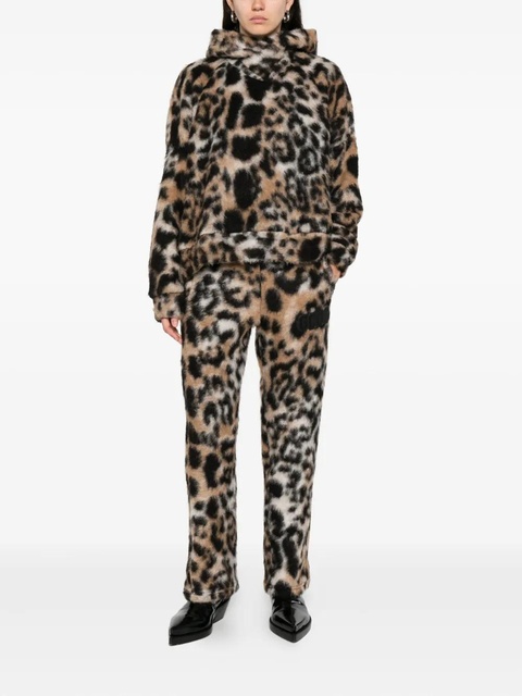 GCDS hooded animal-print sweater - Brown - zdjęcie produktu nr 2