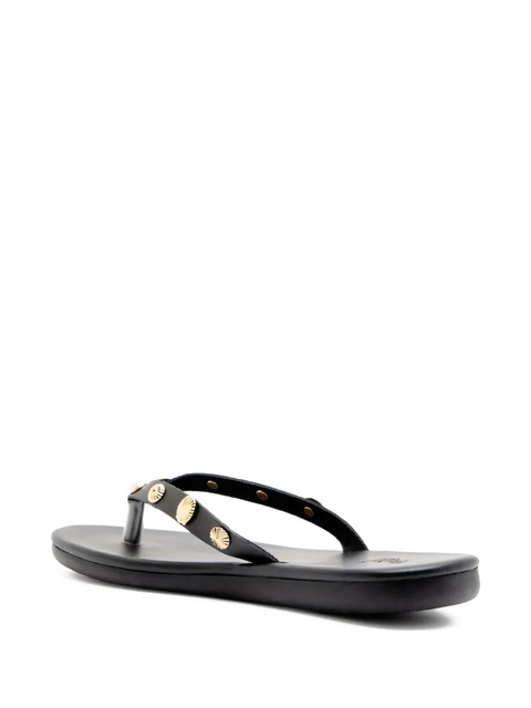 Ancient Greek Sandals Saionara shell-embellished thong sandals - Black - zdjęcie produktu nr 2