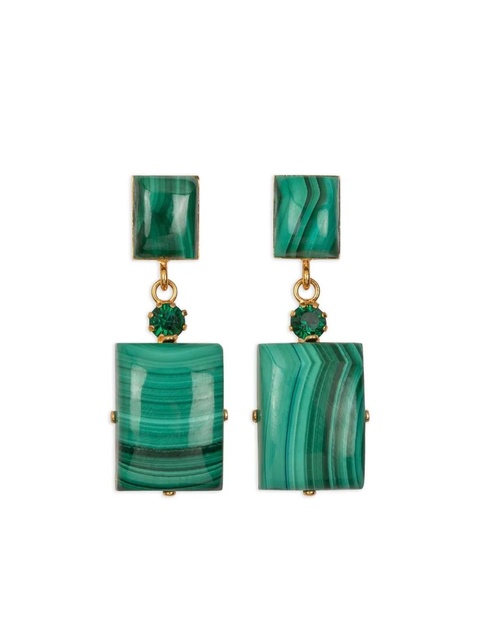 Jennifer Behr Joliel rectangular-stone earrings - Gold - zdjęcie produktu nr 1