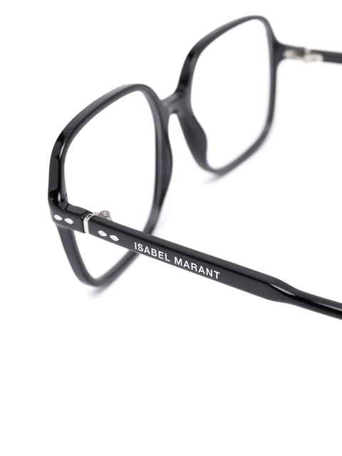 Isabel Marant Eyewear logo-print glasses - Black - zdjęcie produktu nr 2