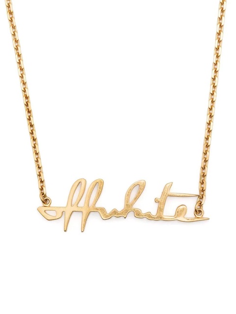 Off-White logo-plaque clasp-fastening necklace - Gold - zdjęcie produktu nr 1