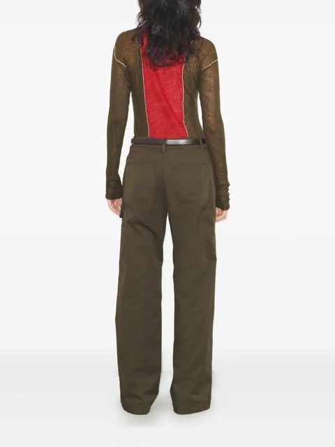 Tory Burch colour-block wool polo shirt - Green - zdjęcie produktu nr 2